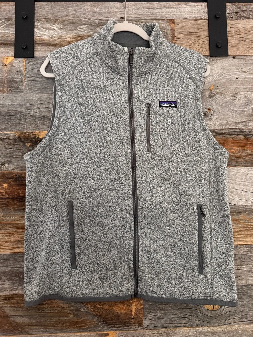 Patagonia Men’s Better Sweater Fleece Vest in Birch White Gray